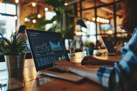 A person working on a laptop displaying financial charts and data, representing modern accounting