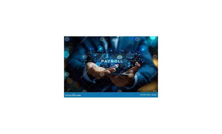 Modern payroll software interface in the UK, showing dashboards and reports.